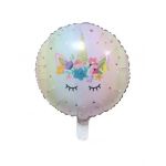 Balon folie rotund, print unicorn, 45 cm, Engros