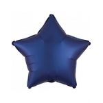 Balon folie rotund, Stea Bleumarin mat, 45 cm, Engros