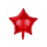 Balon folie rotund, Stea Rosie, 45 cm, Engros