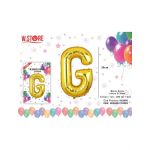 Balon litera G din folie metalizata, auriu, 35cm, en-gros