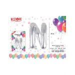 Balon litera N din folie metalizata, argintiu, 35cm, en-gros