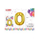 Balon litera O din folie metalizata, auriu, 35cm, en-gros