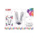 Balon litera V din folie metalizata, argintiu, 35cm, en-gros