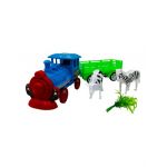 Trenulet Engros de jucarie, cu remorca si animale, 37x8 cm, diverse modele