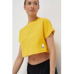 adidas tricou din bumbac culoarea galben