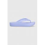 Crocs șlapi Classic Platform Flip femei, culoarea violet, cu platforma, 207714 207714.5Q6-5Q6