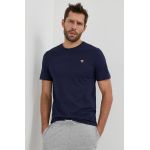 Hummel tricou din bumbac culoarea albastru marin, neted