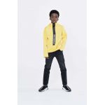 Karl Lagerfeld bluza copii culoarea portocaliu, cu glugă, cu imprimeu