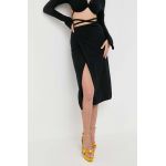 For Love & Lemons fusta Brady culoarea negru, midi, creion