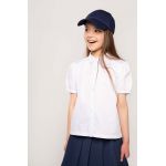 Coccodrillo hanorac de bumbac pentru copii culoarea alb