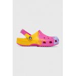 Crocs slapi copii CLASSIC OMBRE CLOG culoarea violet