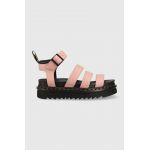 Dr. Martens sandale de piele Blaire femei, culoarea roz, cu platformă DM30706329
