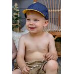 Jamiks caciula de bumbac pentru copii culoarea galben, neted