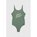Protest costum de baie dintr-o bucată pentru copii PRTSANTRA JR culoarea verde