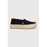 Toms espadrile Valencia culoarea negru, cu platforma, 10019795