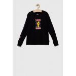Vans longsleeve din bumbac pentru copii x Haribo culoarea negru, cu imprimeu