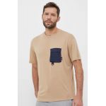 Jack Wolfskin tricou barbati, culoarea bej, neted