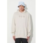 Ellesse bluză barbati, culoarea bej, cu glugă, cu imprimeu SHR17562-BEIGE