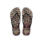 Havaianas slapi SLIM ANIMALS femei, culoarea negru, cu toc plat, 4147964.0006