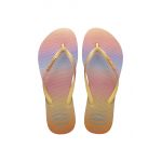 Havaianas slapi SLIM GRADIENT femei, culoarea galben, cu toc plat, 4146908.1732
