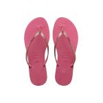 Havaianas slapi YOU GLITTER femei, culoarea roz, cu toc plat, 4148041.1750