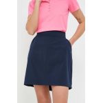 Helly Hansen fustă culoarea bleumarin, mini, drept 34375