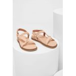 Answear Lab sandale de piele femei, culoarea bej