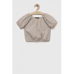 Sisley bluza de bumbac pentru copii culoarea bej