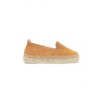 Manebi espadrile din piele intoarsa Double Sole Espadrilles culoarea maro, cu platforma, R 3.9 D0