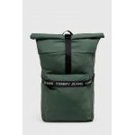 Tommy Jeans rucsac barbati, culoarea verde, mare, cu imprimeu