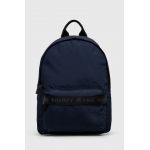 Tommy Jeans rucsac femei, culoarea albastru marin, mic, cu imprimeu