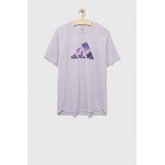 adidas Performance tricou de antrenament Designed for Movement culoarea violet, cu imprimeu