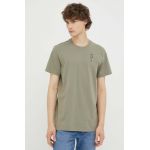 G-Star Raw tricou din bumbac culoarea verde, cu imprimeu