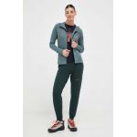 Viking pantaloni sport Hazen femei, culoarea verde, neted