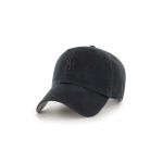 47brand șapcă de baseball din bumbac MLB New York Yankees culoarea negru, cu imprimeu  B-BSRNR17GWS-BKD