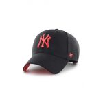 47brand șapcă din amestec de lână MLB New York Yankees culoarea negru, cu imprimeu