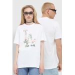 47brand tricou din bumbac MLB Los Angeles Dodgers culoarea alb, cu imprimeu