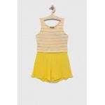 United Colors of Benetton set de bumbac pentru copii culoarea galben