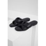 Answear Lab slapi de piele femei, culoarea negru