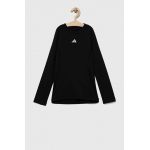 adidas Performance longsleeve copii culoarea negru, neted