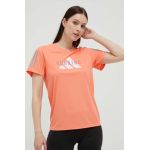 adidas Performance tricou de alergare culoarea portocaliu