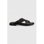 Camper slapi de piele Edy femei, culoarea negru, K201384.002