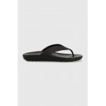 Crocs șlapi Splash Flip femei, culoarea negru, cu toc plat 208437
