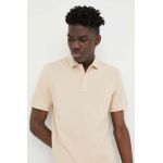G-Star Raw tricou polo barbati, culoarea bej, neted