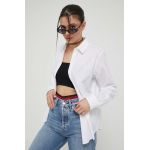 HUGO cămașă femei, culoarea alb, cu guler clasic, regular 50496339