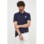 Lacoste tricou polo barbati, culoarea albastru marin, cu imprimeu