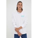 Levi's longsleeve din bumbac culoarea alb, cu imprimeu