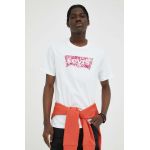 Levi's tricou din bumbac culoarea alb, cu imprimeu