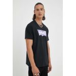 Levi's tricou din bumbac culoarea negru, cu imprimeu