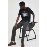 Levi's tricou din bumbac culoarea negru, cu imprimeu